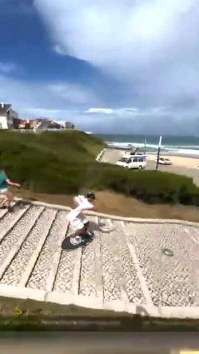 Surfing some stairs