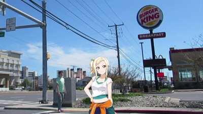 Ai walked to Burger King