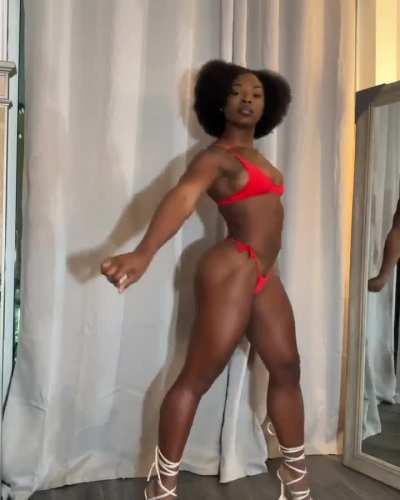 Just practicing 🤗But do y’all think I’m stage ready?🤔   Link in Bio for Bikini 👙 Use Code: TERRA @prozis LINK! #fitnessmodel #bodybuilder #wellnessjourney #physique #bodygoals