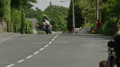 A 170mph tankslapper experienced by professional motorcycle racer TT rider James Hillier during the Isle of Man TT. 
