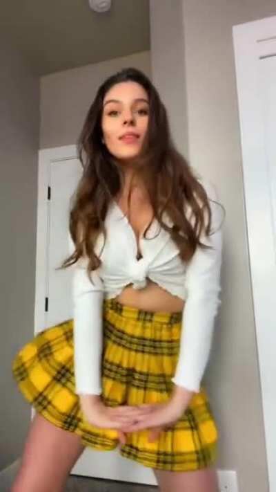 Yellow skirt made a comeback. If only the Falcons could do that... Yellow skirt from Sept TikToks