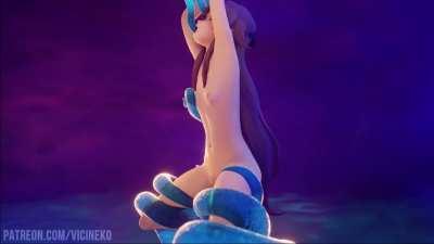 Hu Tao meets Hydro Slime (Vicineko)