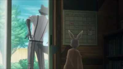 I put Half Life sound effects over Legoshi slamming his tail in a door.