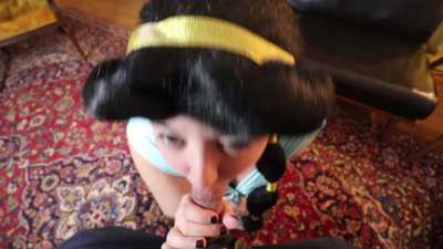 Which Disney Princess gives the best blowjobs and why is it Jasmine? (Cosplay by Violett Belle)