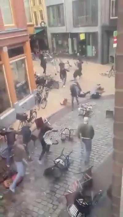 Group of angry men playing catch