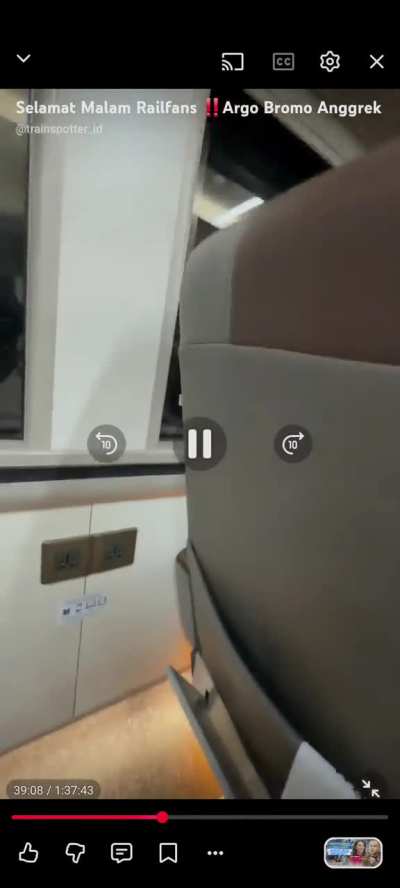 POV kejadian dari penumpang dalam KA Argo Bromo Anggrek saat menabrak KRL CL di Stasiun Bekasi Timur