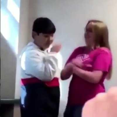 Girl disrespects boy then fight happens