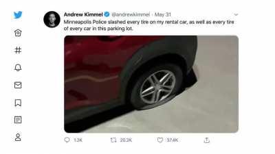 Law Enforcement are slashing tires now