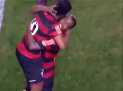 Ronaldinho Gaucho's free kick goal by going under the wall against Santos in 2011!