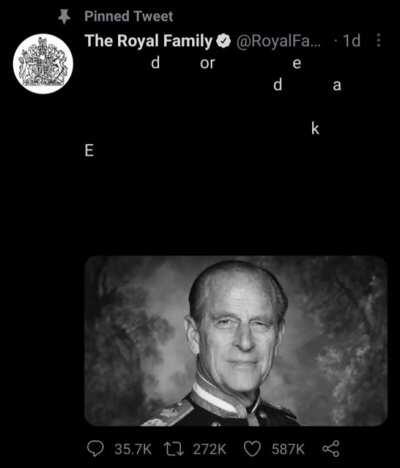 my condolences to the royal family 🙏