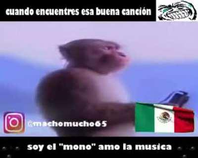 INSTAGRAM mono cómico sony escucha música