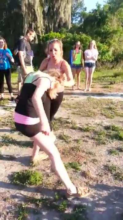 Blonde Outdoor Fight