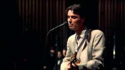 David Byrne performing 
