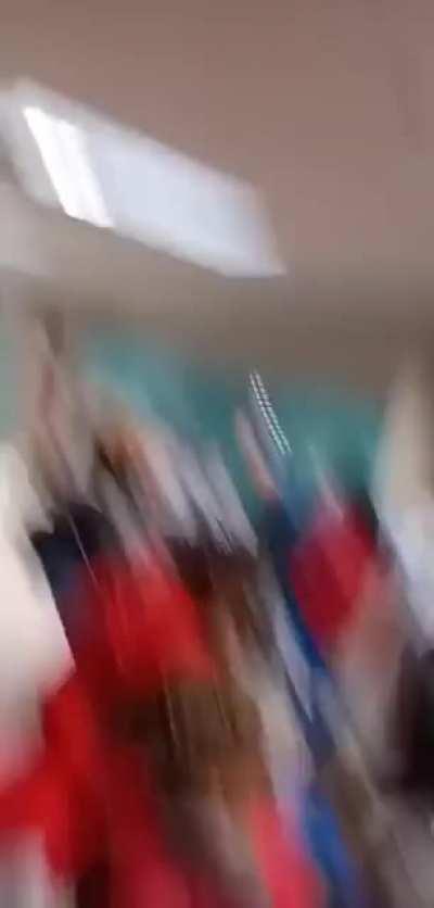 Chaos that happened in my school today. It was over a girl calling another one some names and boyfriends and friends got involved.