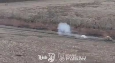 Ukrainian T-64BV tank from the 4th Rubizh Brigade firing on Russian position. West of Stelmakhivka, Luhansk region
