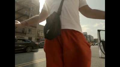 Aggressive driver is aggressive. runs a red light, almost hits me, and threatens me because I touched (not hit) his car as he parked in the bike lane.