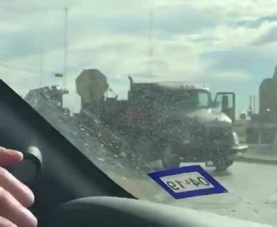 Truck Stuck in Railway Tracks Gets Hit by Incoming Train