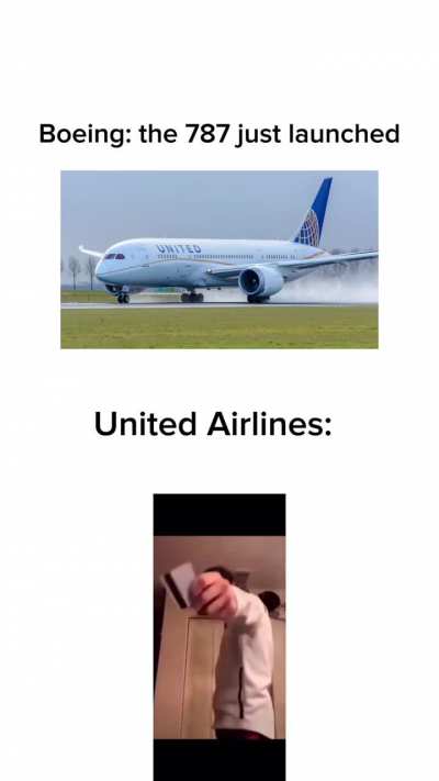 United Airlines when the 787 launched