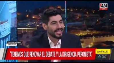 Facundo Moyano con el pelado Trebucq: Milei tenia raz&oacute;n