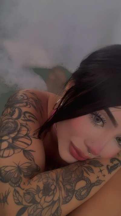 Imagine me and you are together in a hot tub…
