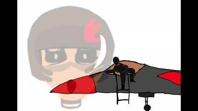 Slammed his ‘railgun’ on the canopy