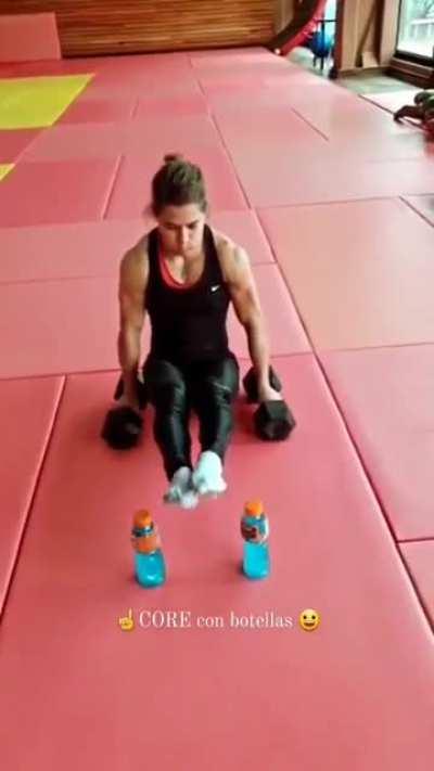 Paula Pareto, argentine judoka Olympic gold medalist, training for Tokyo.