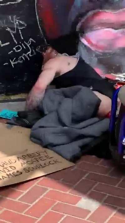 My buddy saw this in downtown portland, oregon.