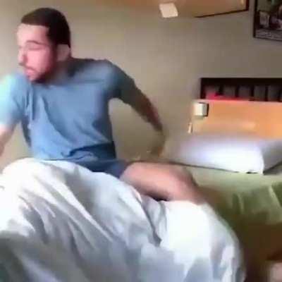 Backflip into the deep blue