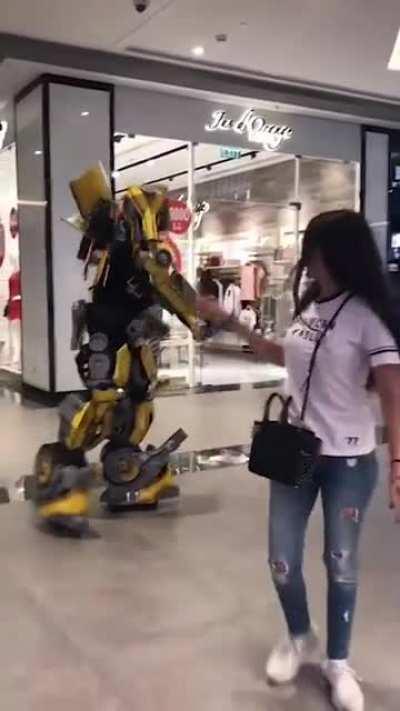 High five with a transformer