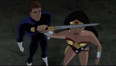 It's satisfying seeing DCAU/Timmverse Wonder Woman finally kicking ass,in JL JLU she didn't kick much ass and was nerfed. From the Timmverse movie Justice League vs The Fatal 5