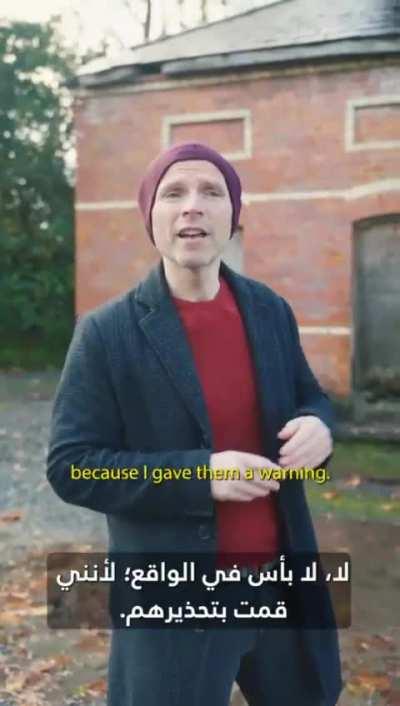 To “defend” oneself against a bee