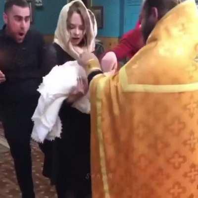 The christening always lit in russia