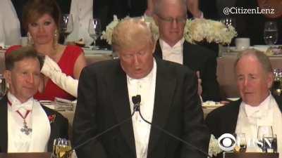 I still can't believe Trump gave this speech with Hillary Clinton right next to him.