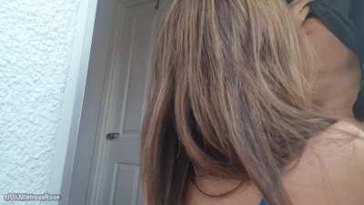 Jakes at work and I cant help myself being a true cumslut!