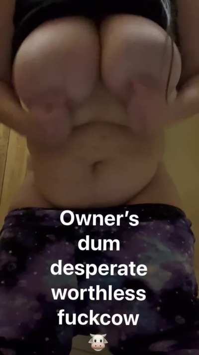 the sound of Owner’s voice turns His pet into the wet mooing desperate beast this pet truely is and ever will be🥵🐮🥵🐮🥵