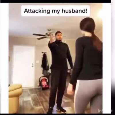 to attack her husband