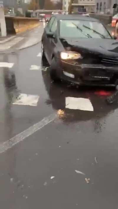 HMC while I get involved in a double car crash