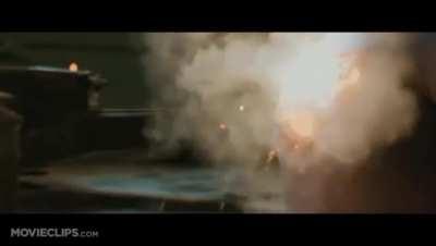 I always loved this scene that shows Superman’s ability to be immovable