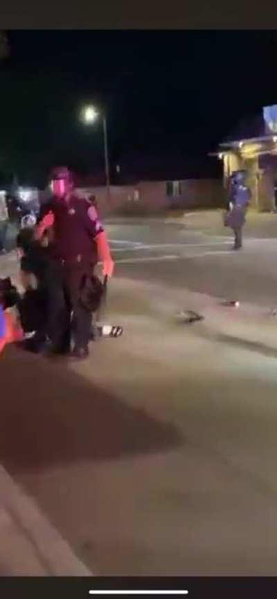 Proud Boys punch a teenager in the head, cops violently arrest a woman