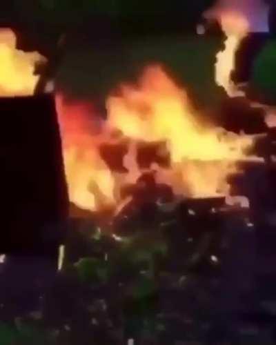 Using gas on a open flame