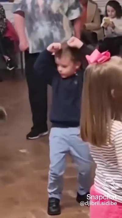 he's in his own little world