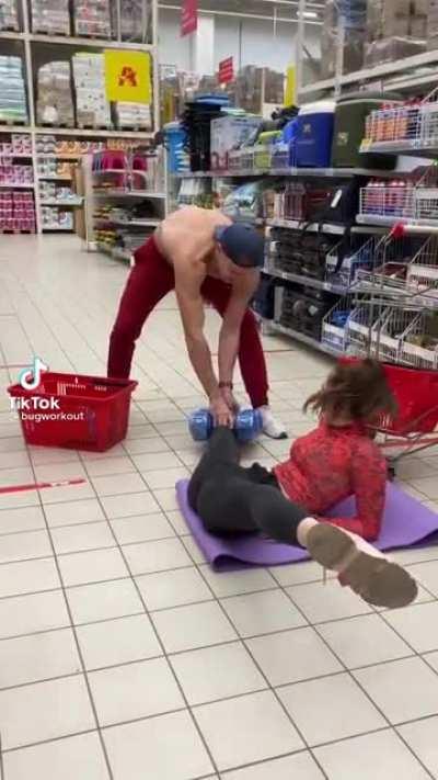 Why is this happening inside a supermarket