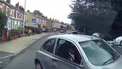 Casual British response to a bump!