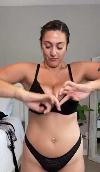 Bra try on