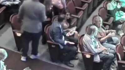 U.S Congresswoman attends popular musical, proceeds to vape next to a pregnant woman, take photos, dance disruptively and have her breasts openly fondled while she laughed. When confronted denied any of it occurred so the venue released the footage.