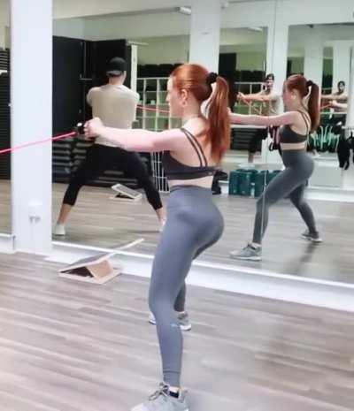 From her workout video