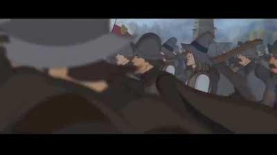 Defense of Smolensk from the Polish army in 1609 during the Time of Troubles in the children's Russian cartoon 