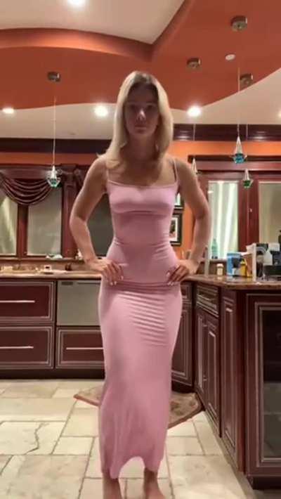 Tight pink dress