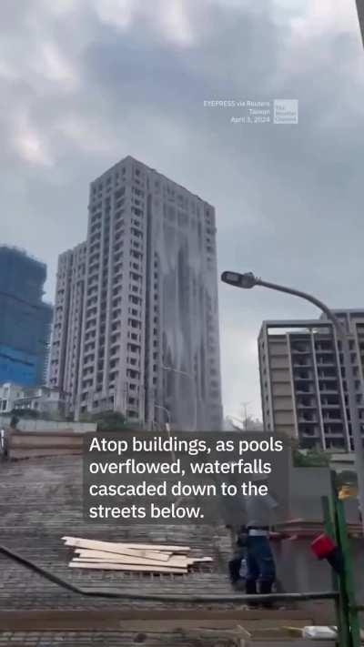 The strongest earthquake to strike Taiwan in 25 years. 7.4 Earthquake