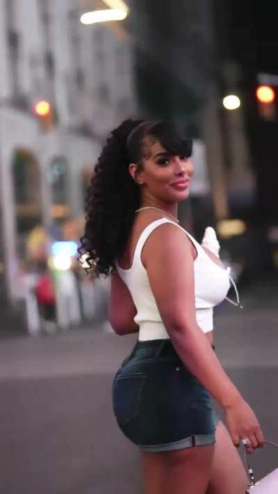 Ayisha Diaz’ body is incredible. reminds me of a hentai girl, big thighs, fat ass and huge tits with a cute face